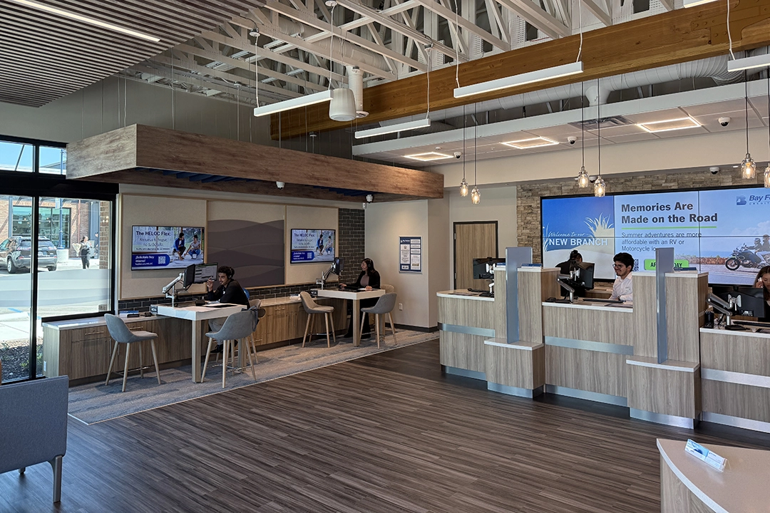Interior of Bay Federal Marina branch