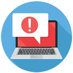 Alert on computer desktop