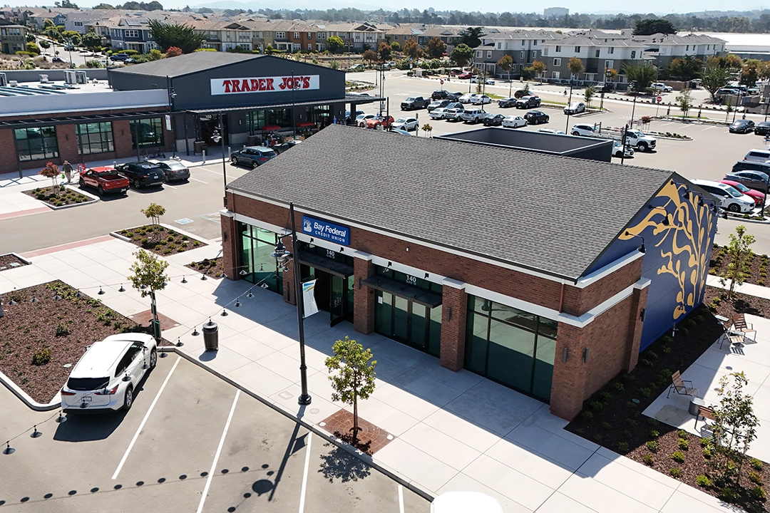 Bay Federal branch with Trader Joe's in the background