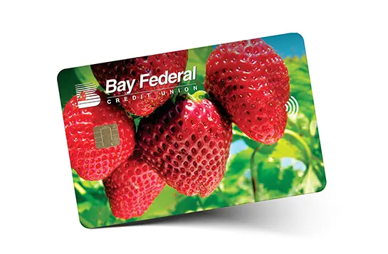 Visa card strawberries design
